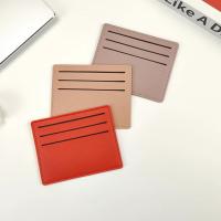 Tarjetero de cuero PU multiposición, bolso de tarjeta corto de estilo coreano Simple, Control de acceso de tarjeta, funda de tarjeta de crédito de identificación de Color sólido - details 3