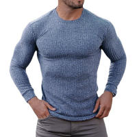 Jersey clásico de cuello alto para hombre, Jersey de punto con tejido acanalado, ajustado, color negro, para primavera y otoño, nueva moda - details 13