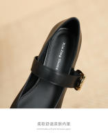 Nuevo Xiaoxiangfeng, hebilla de una palabra, tacón único puntiagudo, zapatos individuales, zapatos Lizhen - details 5