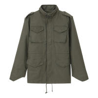 Otoño de gran tamaño vintage US Army Air Force verde oliva militar M65 chaqueta de campo sin relleno - details 8