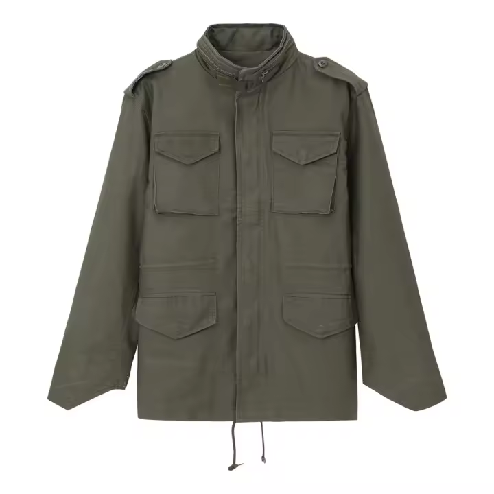 Otoño de gran tamaño vintage US Army Air Force verde oliva militar M65 chaqueta de campo sin relleno - 1