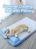 Cama refrescante de verano para perro, estera ortopédica de espuma viscoelástica con almohada, transpirable, impermeable, lavable - details 8