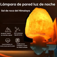 Lámpara de sal natural del Himalaya Luz cálida para noches, cristal, lámpara de pared LED para decoración de habitaciones - details 8