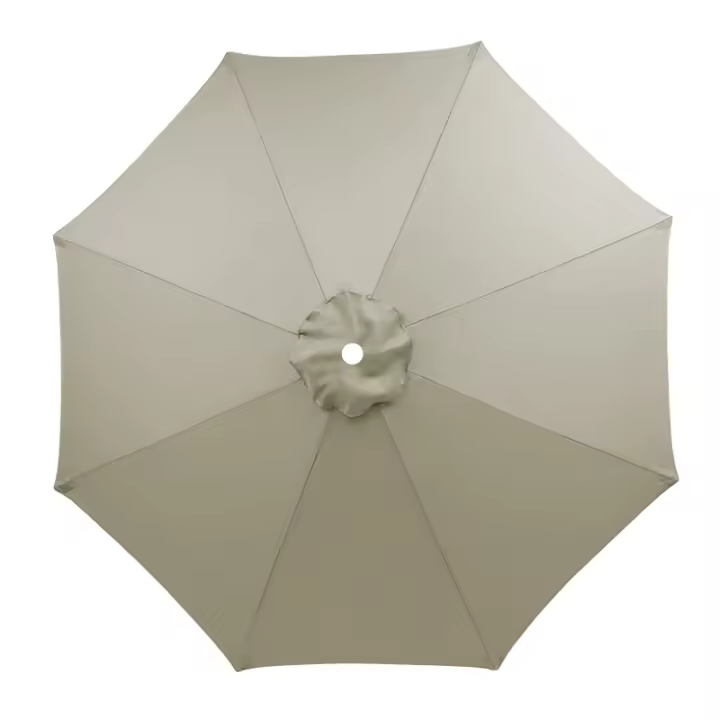 Toldo de repuesto para sombrilla de Patio, sombrilla de mercado para mesa al aire libre, color gris claro - 1