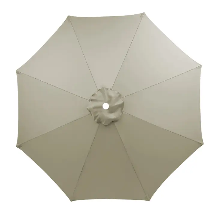 Toldo de repuesto para sombrilla de Patio, sombrilla de mercado para mesa al aire libre, color gris claro - 1