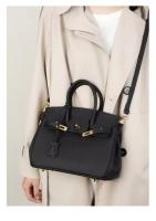 Bolso de hombro de cuero para mujer, bolso Kelly, Lychee Platinum, versátil, regalo para niñas, accesorios para atuendo, moda - details 14