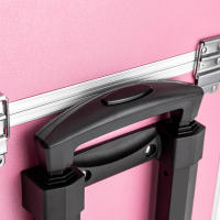 Estuche de maquillaje enrollable profesional, caja organizadora de cosméticos, rosa, salón de belleza, peluquería - details 5