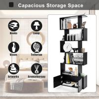 Estantería de Almacenamiento Elegante en Forma de S de 6 Niveles con Puertas - details 12