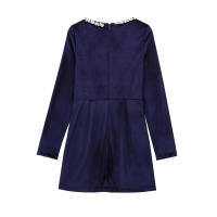 Elegante Vestido de Terciopelo con Cuello Cuadrado y Manga Larga Vestido de Fiesta de Cintura Alta para Mujeres Vestido de Noche con Cuentas - details 7