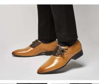 Zapatos Sapatos Para Hombres Nuevos Productos De Negocios Zapatos De Vestir De Cuero Negro Para Hombres Estilo Italiano - details 2