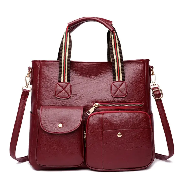 Bolso de mensajero con múltiples bolsillos para mujer, bolso de mano de temperamento para mujer, bolso de compras para citas, moda OL - 1