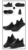 Zapatillas de trabajo transpirables con punta de hierro para hombre, zapatos de seguridad antideslizantes, antigolpes, ligeros, Verano - details 14
