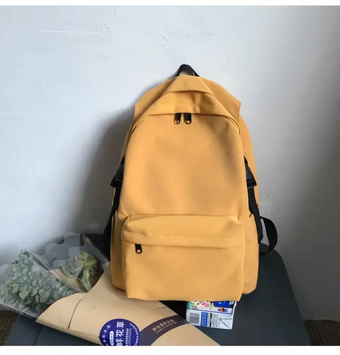 Mochila escolar Mochila ligera de alto valor para niñas Mochila de color sólido para estudiantes de secundaria Mochila informal de gran capacidad - 1