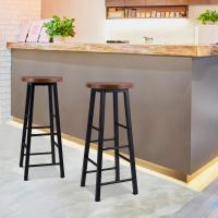 2X Taburete de Bar Muebles Cocina Silla de Comedor Taburete Alto para Salón Cocina Estructura de Metal, Vintage - details 13