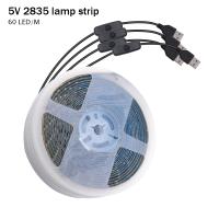 Tira de luces LED con interruptor, cinta de luz impermeable Flexible, 5V, USB, SMD2835, 60Led/m, para iluminación de dormitorio y retroiluminación de TV - details 0