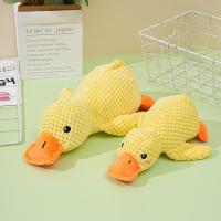 Juguete para perros pato amarillo nuevo 2025, La almohada calmante de patos suaves, Juguete de patos para perros con sonido de patadas para perros de interior (Amarillo) - details 10