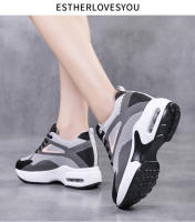 Zapatillas deportivas de gran tamaño para mujer Altura interior de 8cm, suela suave, zapatos de malla, estilo casual - details 13