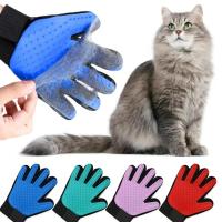 Guantes de depilación para perros y gatos, suministros de limpieza para mascotas, limpiador de pelo flotante, guantes de mano para gatos - details 0