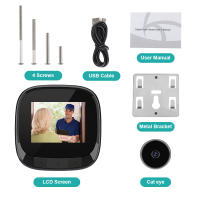 Visor de puerta con pantalla LCD de 2,4