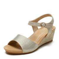 Sandalia sandalias de cuña nueva mamá de suela blanda de verano con una sola hebilla y romano antideslizante para zapatos casuales de mujer - details 2