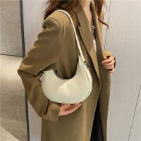 Bolso Hobo de media luna para mujer, bolso de diseñador de lujo, cuero PU suave, Color puro, hombro cruzado - details 2