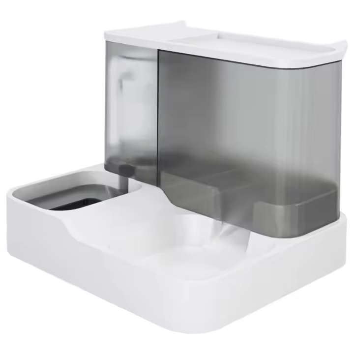 Alimentador automático para mascotas, juego de cuencos de agua y comida 2 en 1, fuente de agua automática y dispensador de alimentos - 1