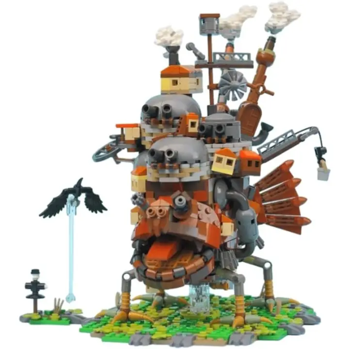 Bloques de construcción de Castillo Howls para fanáticos del Anime, juguetes coleccionables para fanáticos del Anime, estudio japonés Ghibli, regalos para fanáticos de Hayao Miyazaki - 1
