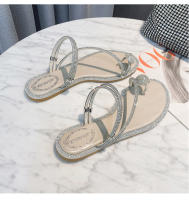 Nuevas Sandalias Planas de Moda para Mujer Diseño Versátil con Punta Abierta Diamantes de Imitación - details 24