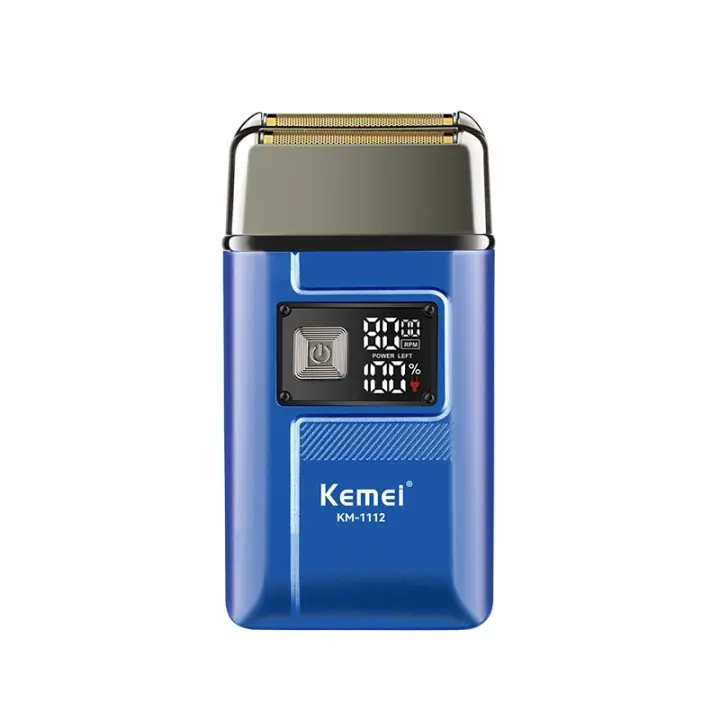 Kemei-maquinilla de afeitar eléctrica para hombre, afeitadora de doble lámina, recortadora de barba y cabeza calva, impermeable IPX6, 8000RPM, afeitado de precisión ultracerca - 1