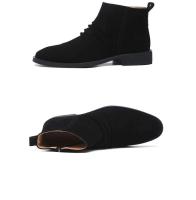 37-44 Botas Chelsea grandes con cremallera plegable de cuero genuino para hombres y mujeres 19128 - details 5