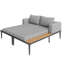 Cama de Patio Impermeable Multifuncional Doble Sofá de Deporte al Aire Libre con Estantes - details 14