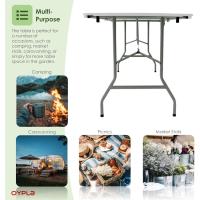 Mesa de jardín para fiestas con caballete plegable de alta resistencia para catering de 6 pies y 1,8 m - details 4