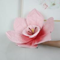 Flores de narciso de papel coloridas a gran escala, flores de papel arrugado de 50 cm, arreglo para eventos de boda, fondo de boda, flores simuladas en 3D - details 17