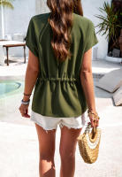 Top elegante de cintura ajustada de Color sólido elegante de primavera y verano a la moda para mujer - details 12