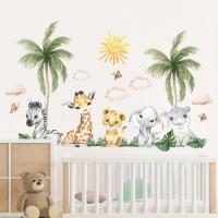 Pegatinas De Pared Para Habitación Infantil Animales De La Selva Africana Dibujos Animados Decoración Para Dormitorio Y Sala De Estar PVC - details 3