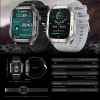 Reloj Inteligente Para Hombres Con llamadas Bluetooth, frecuencia cardíaca, respuesta de pasos - details 8