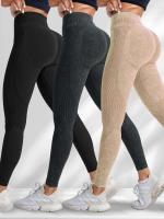 Body sin costuras para gimnasio para mujer, pantalones de yoga de secado rápido para realzar la cadera, monos deportivos con texto para correr y mujer - details 13