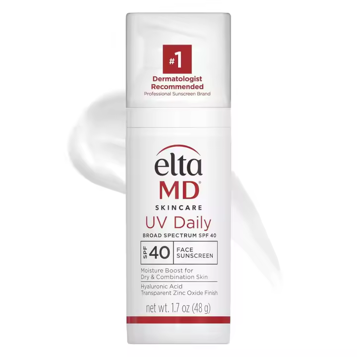 EltaMD UV SPF 40 Protector solar de óxido de zinc, hidratante facial diario con SPF, protector solar, bomba de 1,7 oz - 1