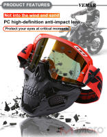 Gafas de Casco de Motocicleta VEMAR Máscara Facial Desmontable con Lente HD - details 5