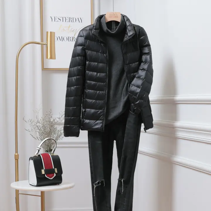 Chaqueta de plumón ultraligera para mujer, abrigo cálido ligero de talla grande 7XL, parka para Otoño e Invierno - 1