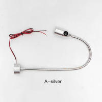 Lámpara industrial magnética de cuello de cisne, luz LED Flexible de 3W, CC de 12V, 24V, CNC, l40 cm, para trabajo en taller, color plata y negro - details 6