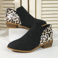 Botines de ante con tacón grueso y punta puntiaguda con cremallera para mujer Otoño 2023 - details 11