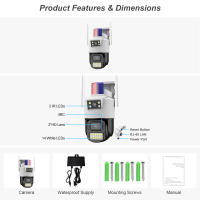 Cámara de Vigilancia de Lente Doble A Prueba de Agua, WIFI Inalámbrico, Visión Panorámica para Exteriores Certificado CE - details 12