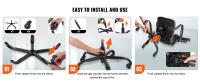 SucceBuy Reemplazo de base de silla de oficina, base resistente, base universal para silla de escritorio con 5 ruedas y cilindro de gas - details 3