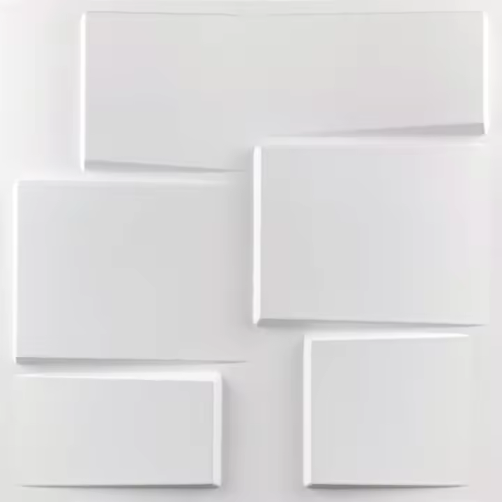 Panel de pared 3D blanco, ladrillo de espuma impermeable, pegatina de pared no autoadhesiva, papel tapiz de fondo clásico de PVC, techo de baño - 1