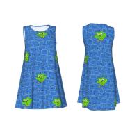 Vestido Duo de búho sin mangas informal para mujer, divertido pájaro verde, viajes personalizados, D-Duogos - details 18