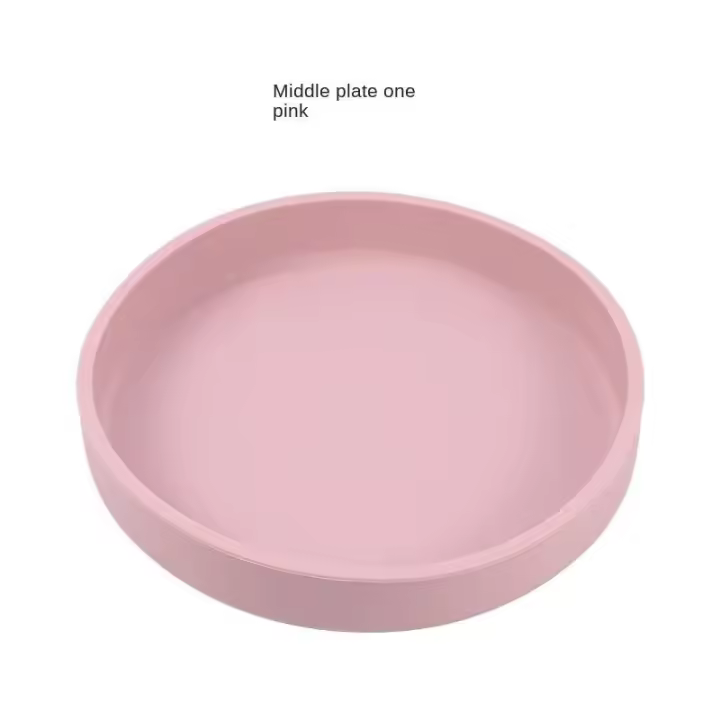 Plato de cena redondo de silicona para exteriores de estilo nórdico de 15cm, juego de calidad alimentaria, horno microondas, bandeja para hornear calentable, cuenco de alimentación para mascotas - 1
