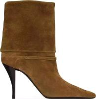 2024 Botas de ante occidentales de otoño con tacón de aguja minimalista y tacón de gatito con logotipo para mujer - details 1