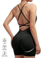 Mono deportivo para mujer Ajustable cruzado para correr Traje de Yoga de una pieza - details 0