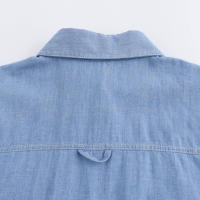 OUWU- Conjunto De Camisa Corta Con Cinturón Para Mujer, Conjunto De Pantalones De Pierna Ancha, Con Cuello Informal, Decoración De Bolso, Novedad De Otoño - details 7